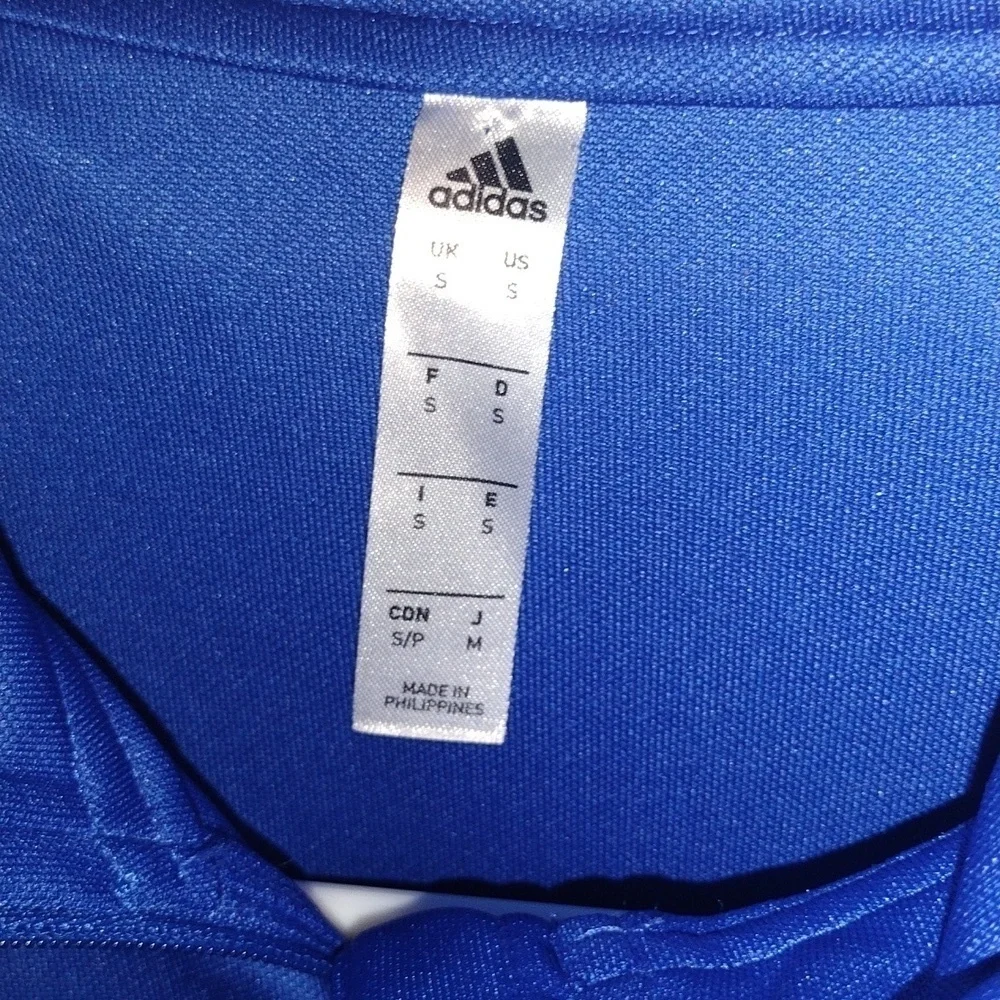 Royal Blue Quarter Zip Development Edge Training Adidas Soccer Pullover S